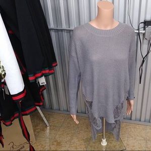 Grey distressed Sweater